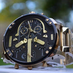 Stainless Steel Chronograph Quartz Watch with Digital Display, view 5