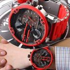 Stainless Steel Chronograph Quartz Watch with Digital Display, view 6