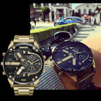 Stainless Steel Chronograph Quartz Watch with Digital Display, view 7