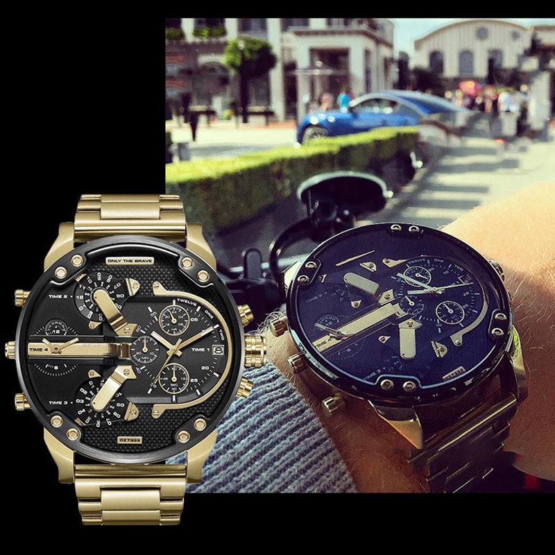 Stainless Steel Chronograph Quartz Watch with Digital Display, view 7