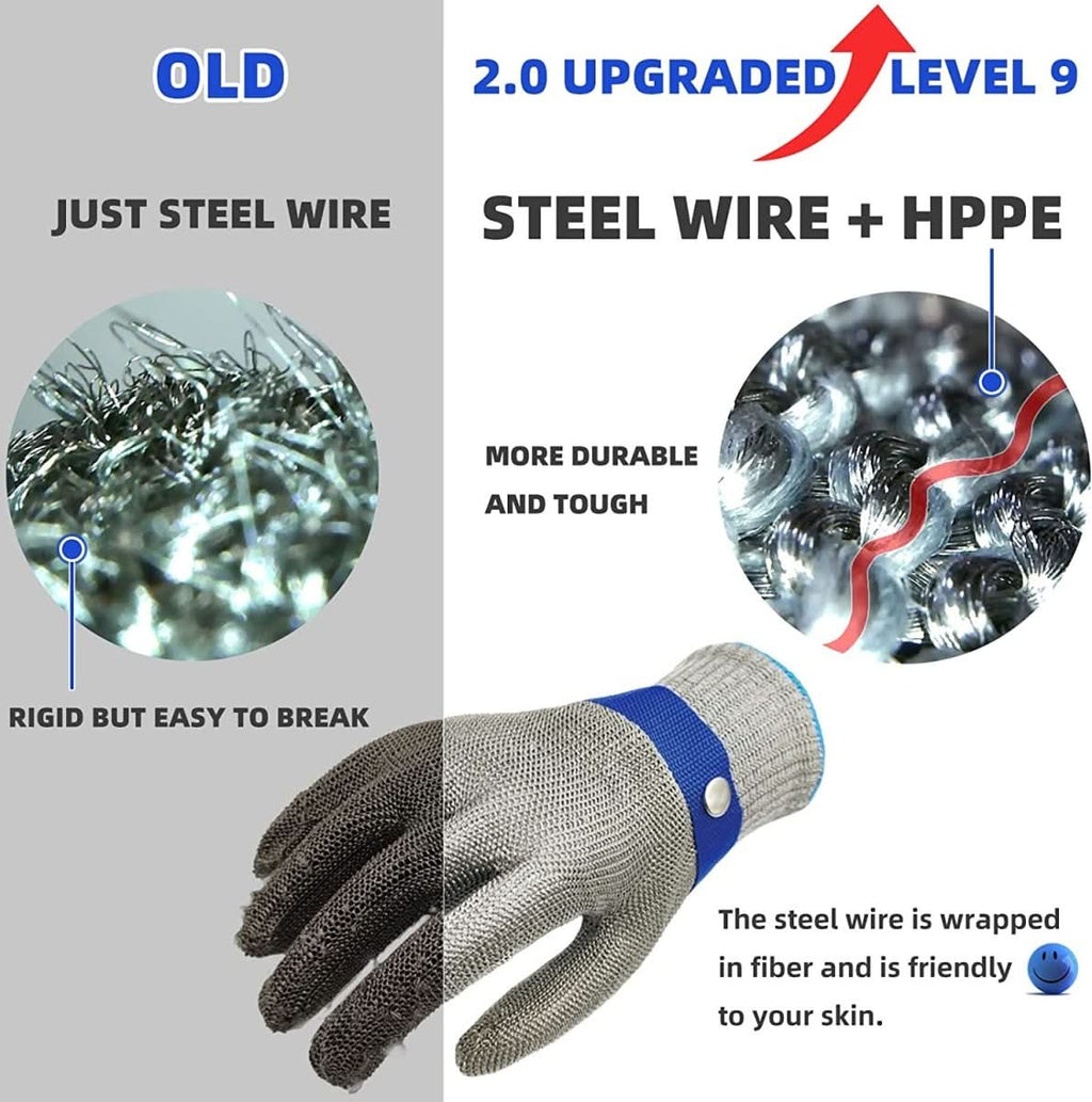 Stainless Steel Cut-Resistant Safety Gloves with Carrying Bag, view 7