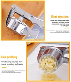 Stainless Steel Garlic Press with Ergonomic Handle for Kitchen Use, view 6
