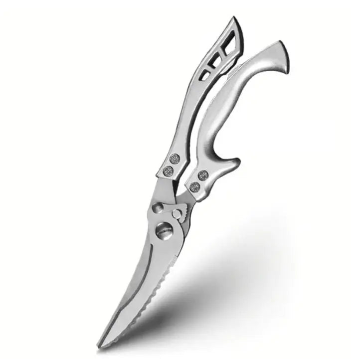 Stainless Steel Kitchen Scissors with Fish Scale Remover and Safety Lock, view 4