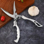 Stainless Steel Kitchen Scissors with Fish Scale Remover and Safety Lock, view 7