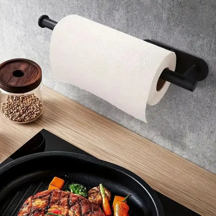 Stainless Steel Wall-Mounted Kitchen Roll Holder, 33 x 6 cm, view 3
