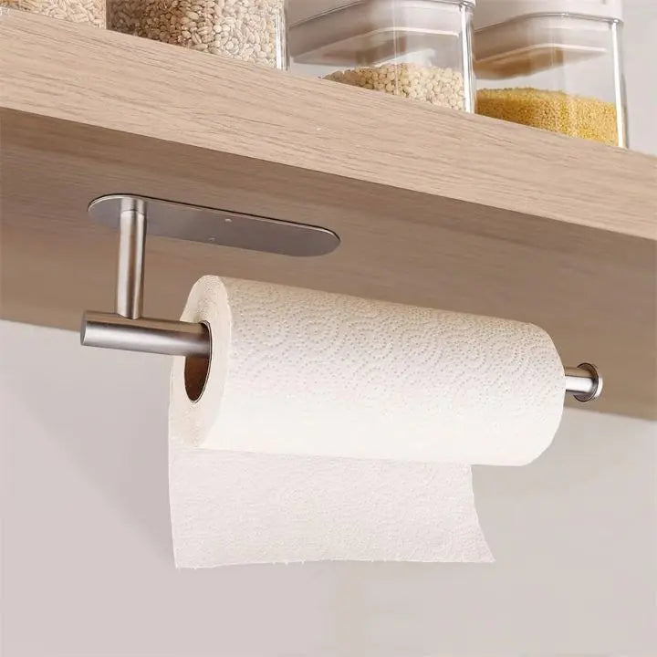 Stainless Steel Wall-Mounted Kitchen Roll Holder, 33 x 6 cm, view 6