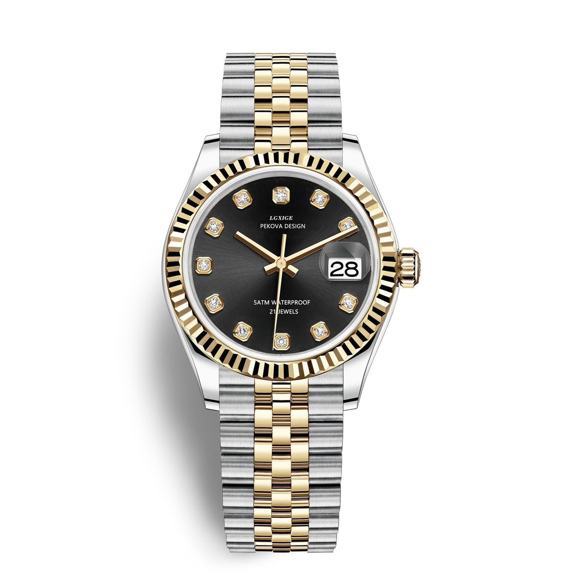 Stainless Steel Wristwatch, 31 mm Case, Adjustable Strap, view 10