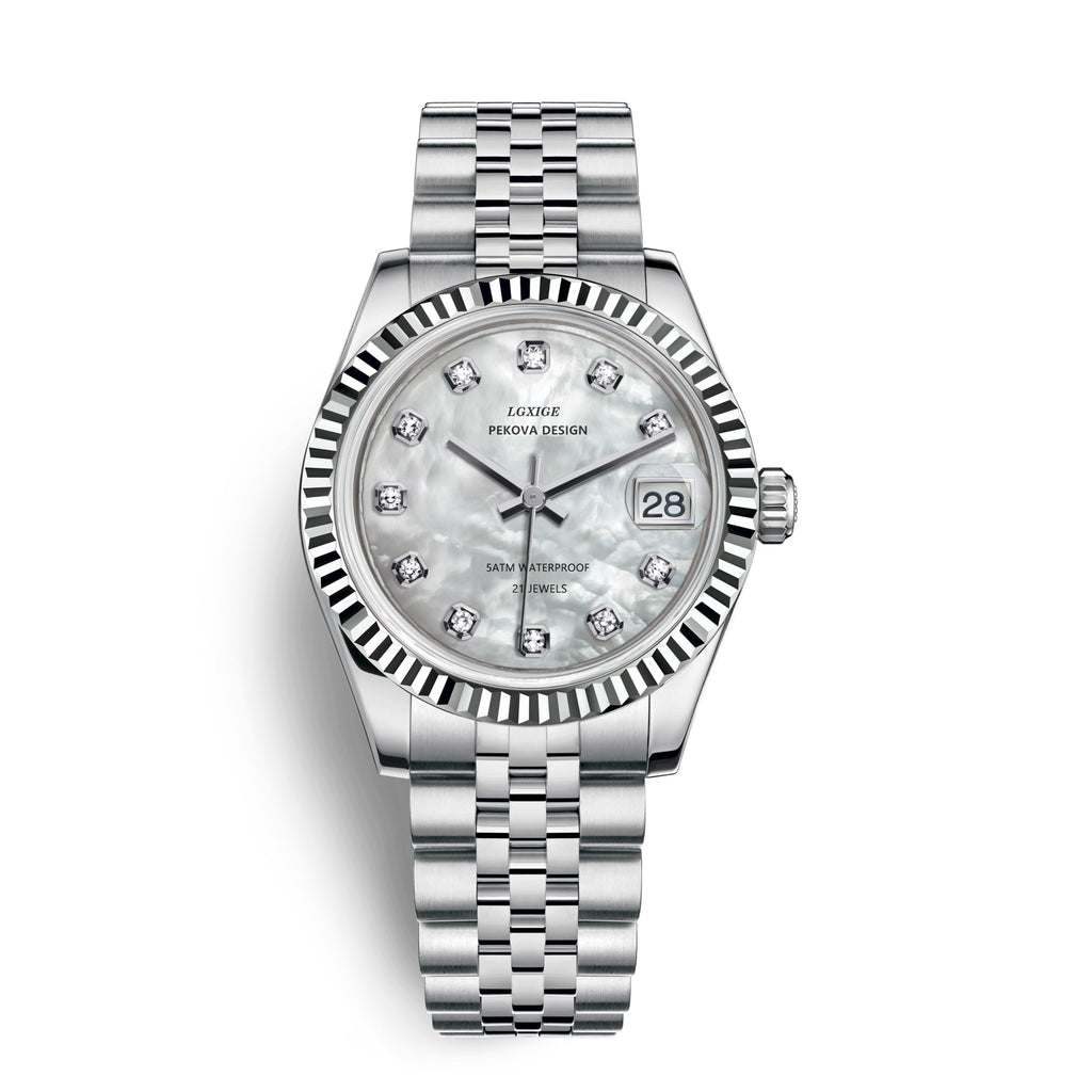 Stainless Steel Wristwatch, 31 mm Case, Adjustable Strap, view 2