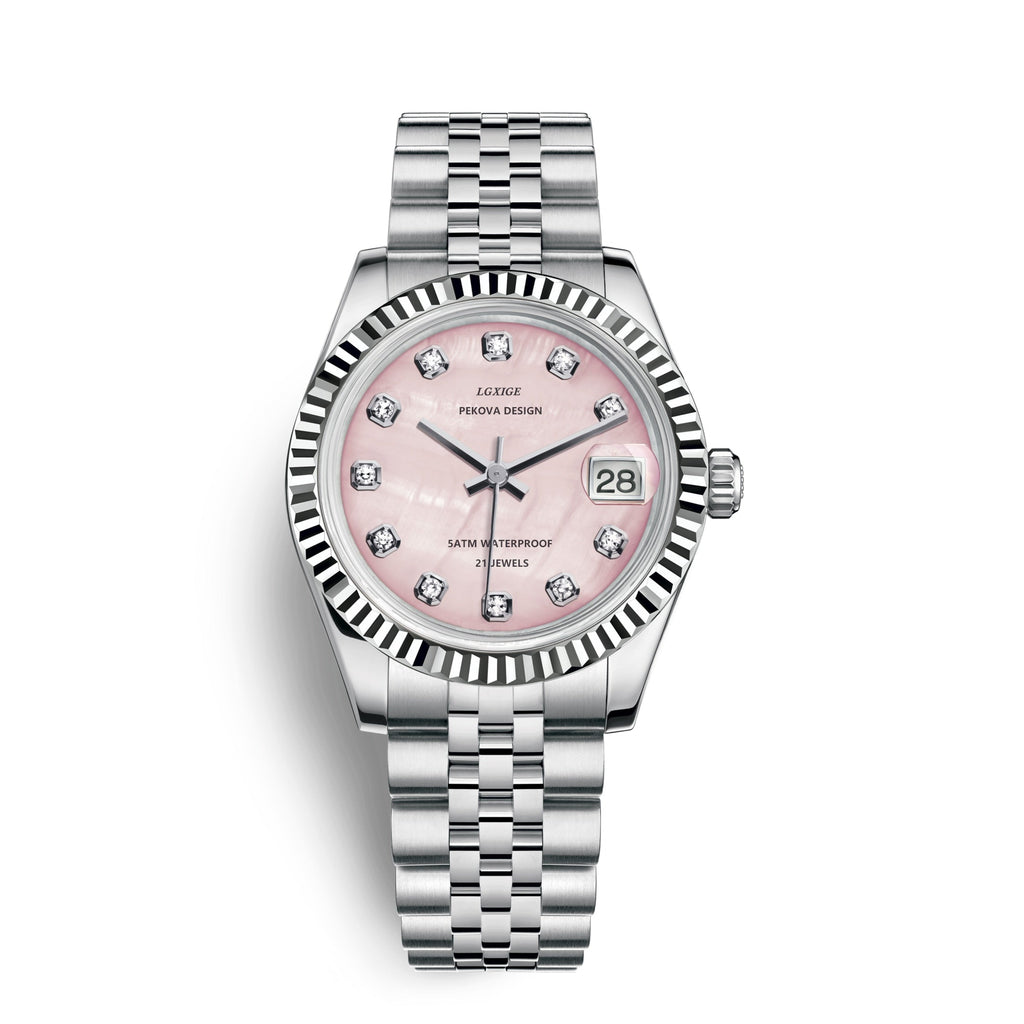 Stainless Steel Wristwatch, 31 mm Case, Adjustable Strap, view 6