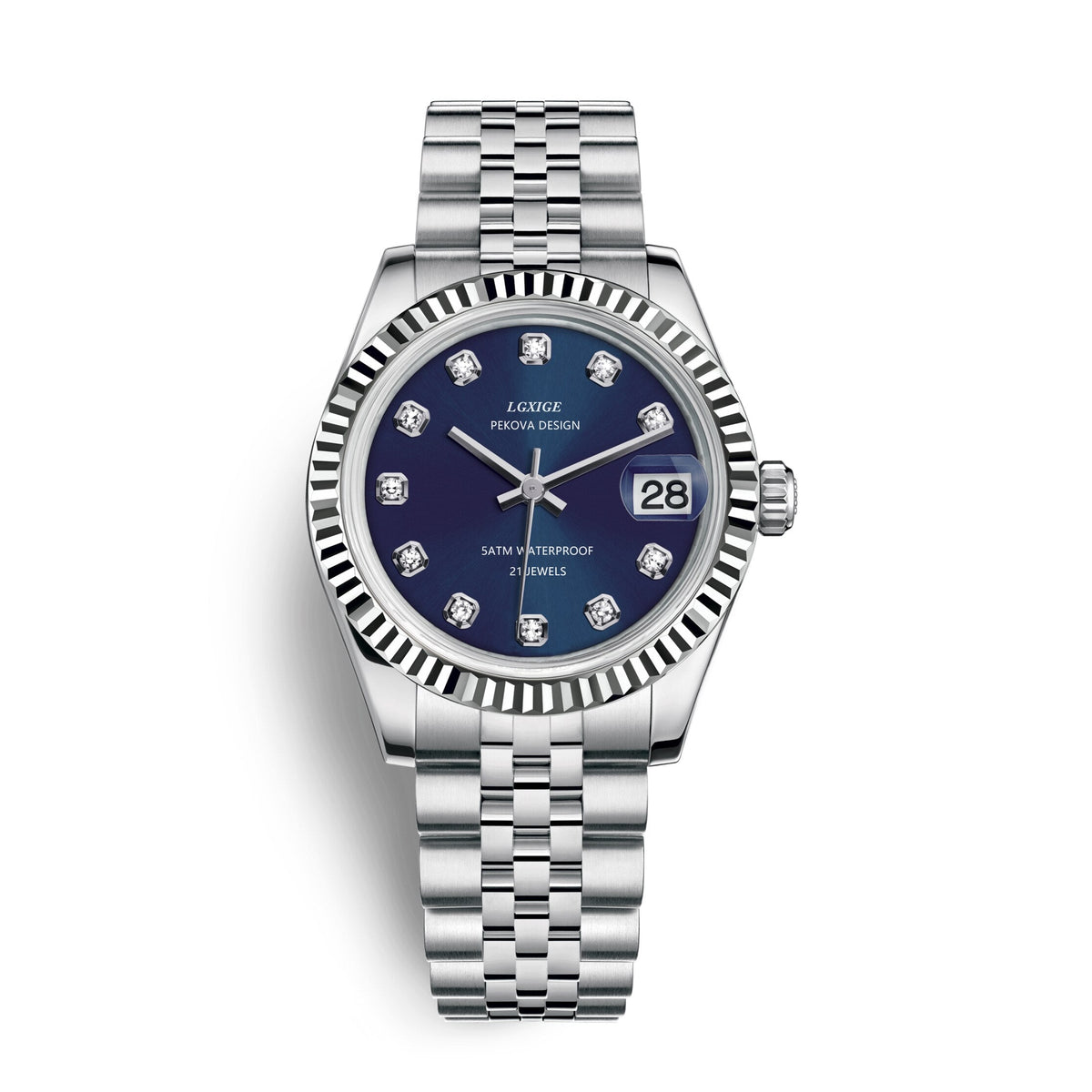 Stainless Steel Wristwatch, 31 mm Case, Adjustable Strap, view 8
