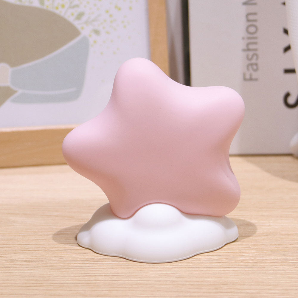 Star-Shaped Silicone Touch Night Light with Cloud Base | High & Bury
