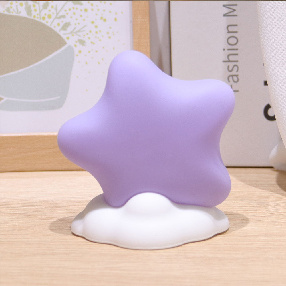 Star-Shaped Silicone Touch Night Light with Cloud Base | High & Bury