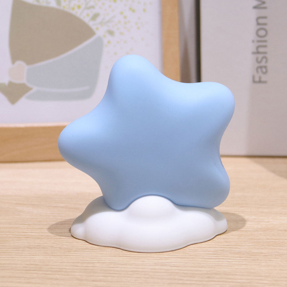 Star-Shaped Silicone Touch Night Light with Cloud Base | High & Bury
