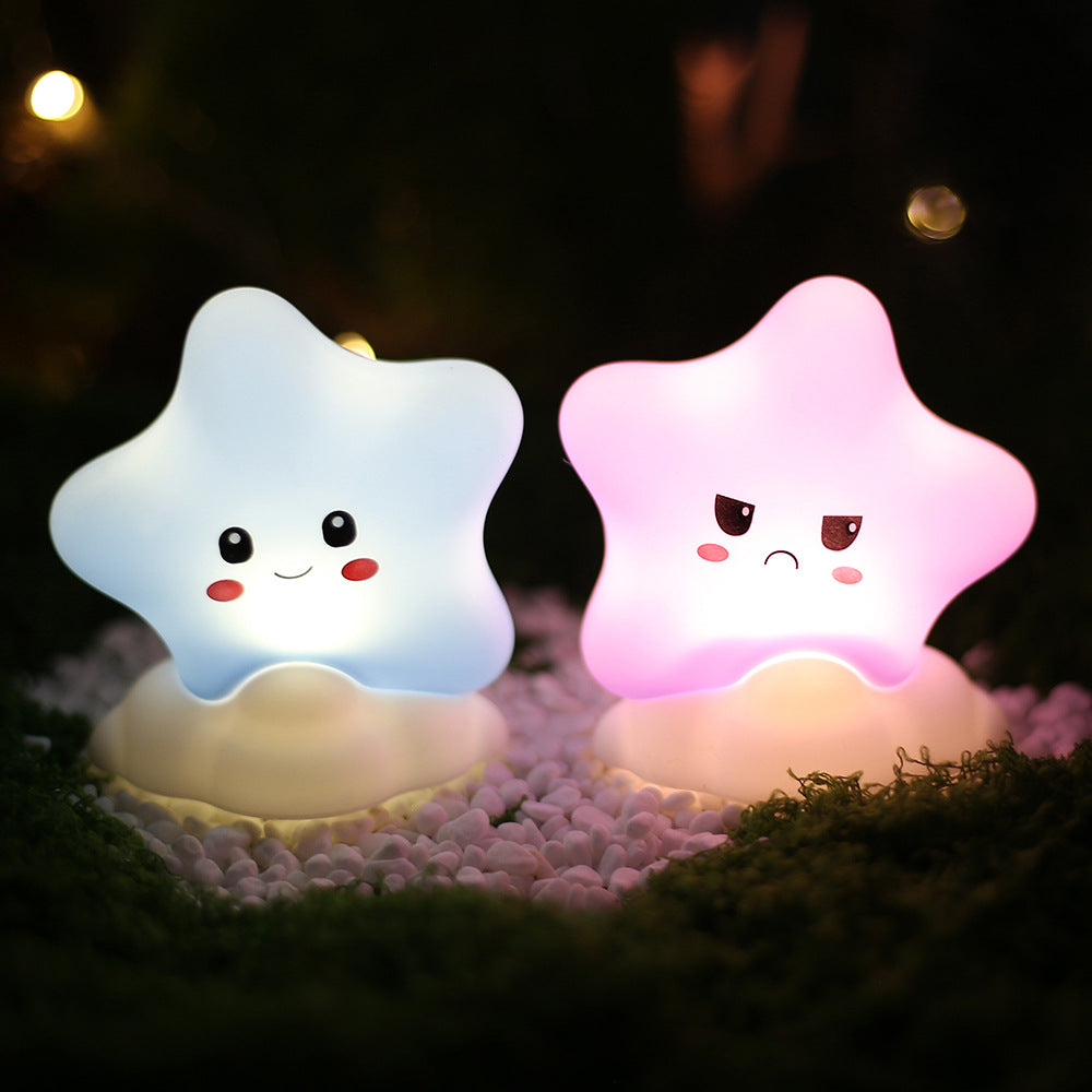 Star-Shaped Silicone Touch Night Light with Cloud Base | High & Bury