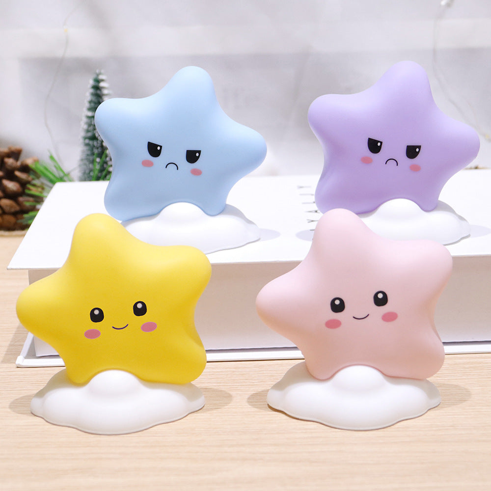 Star-Shaped Silicone Touch Night Light with Cloud Base | High & Bury