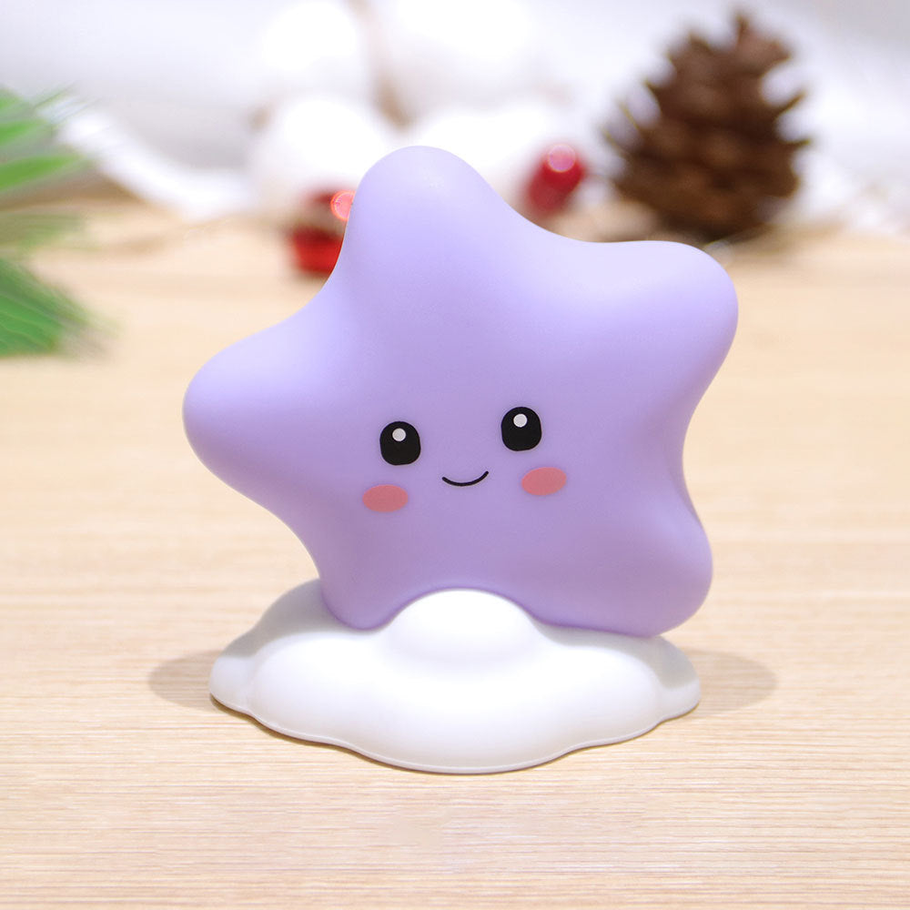 Star-Shaped Silicone Touch Night Light with Cloud Base | High & Bury