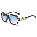 Statement Square Frame Sunglasses with Decorative Gold Accents, view 5