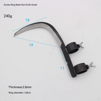 Steel Grass-Cutting Sickle Head, Double-Edged Blade, Small or Large, view 6
