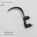 Steel Grass-Cutting Sickle Head, Double-Edged Blade, Small or Large