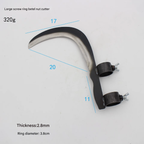 Steel Grass-Cutting Sickle Head, Double-Edged Blade, Small or Large