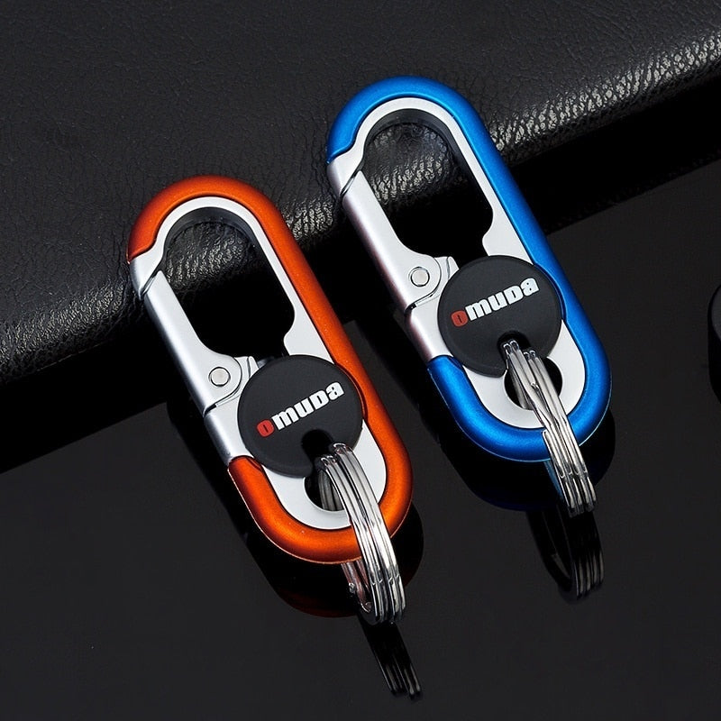 Steel Secure Double Ring Hook Keychain, Casual/Sporty Style, view 2