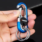 Steel Secure Double Ring Hook Keychain, Casual/Sporty Style, view 3