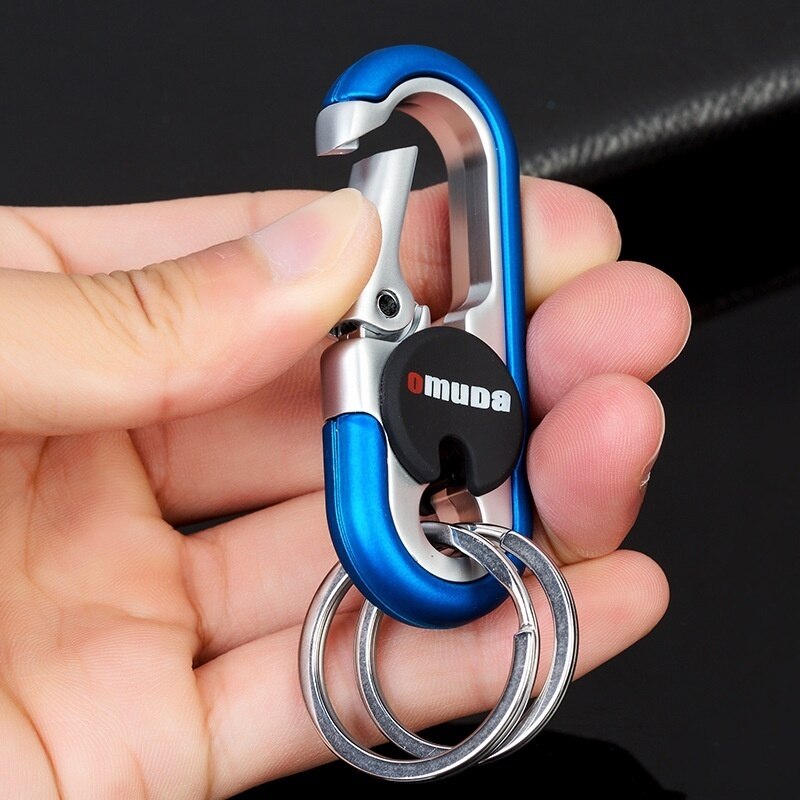 Steel Secure Double Ring Hook Keychain, Casual/Sporty Style, view 3