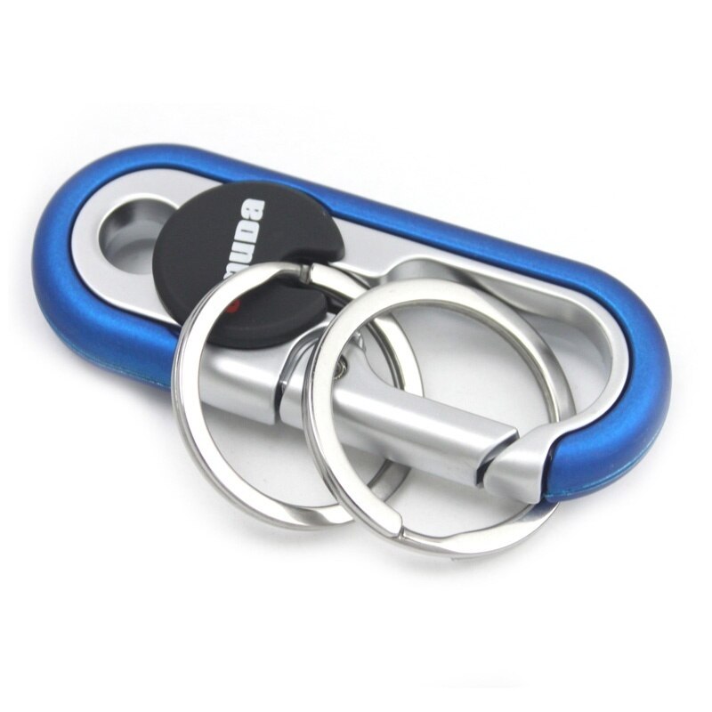 Steel Secure Double Ring Hook Keychain, Casual/Sporty Style, view 4