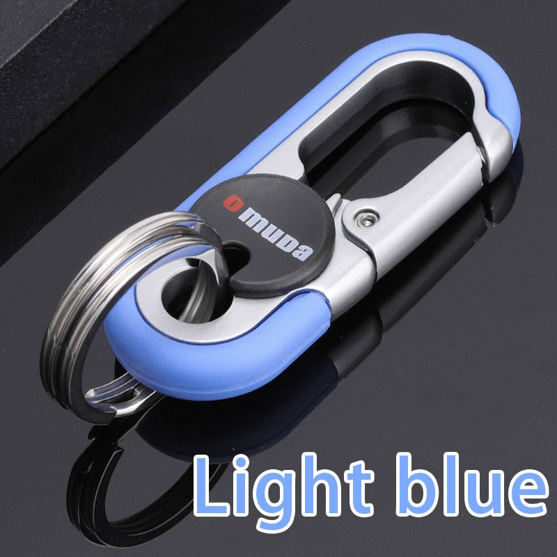 Steel Secure Double Ring Hook Keychain, Casual/Sporty Style, view 5