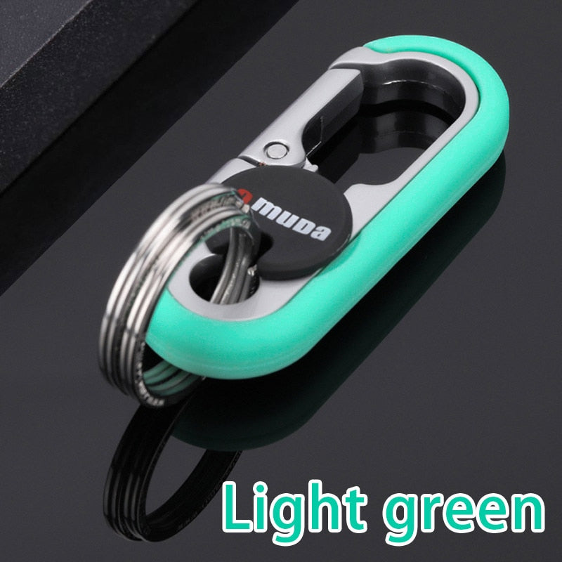 Steel Secure Double Ring Hook Keychain, Casual/Sporty Style, view 7