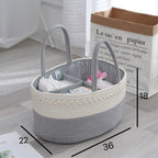 Storage Basket Beige White | High & Bury