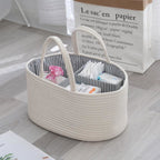 Storage Basket Beige White | High & Bury