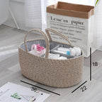 Storage Basket Beige White | High & Bury