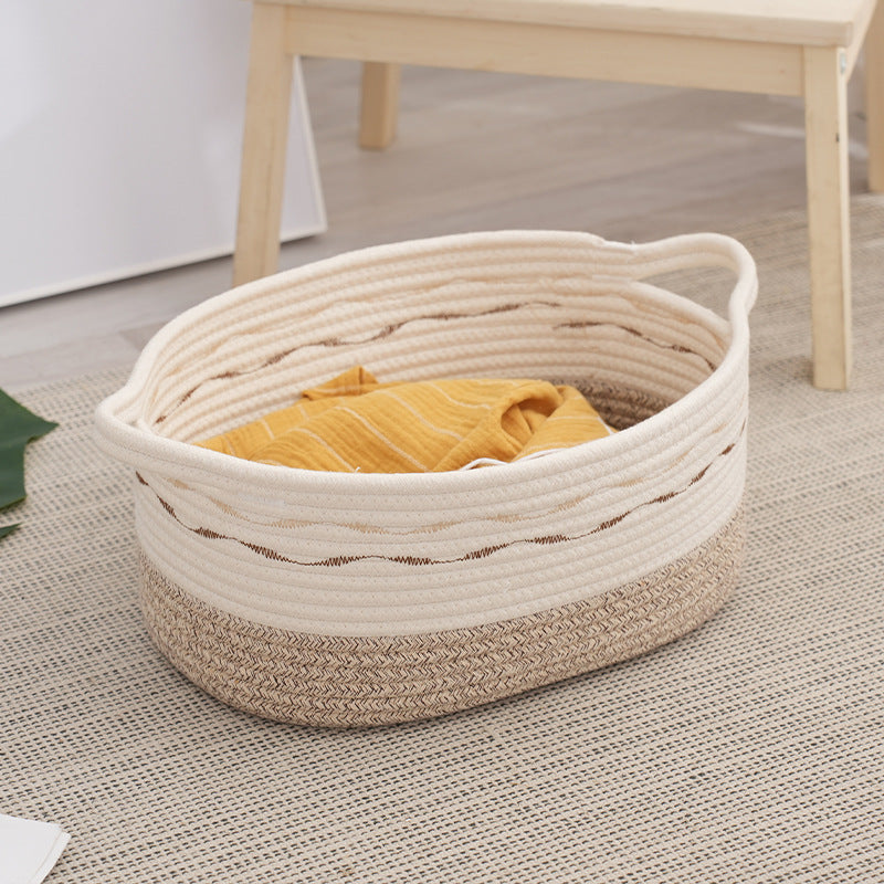 Storage Basket Brown 34 24 Gray | High & Bury