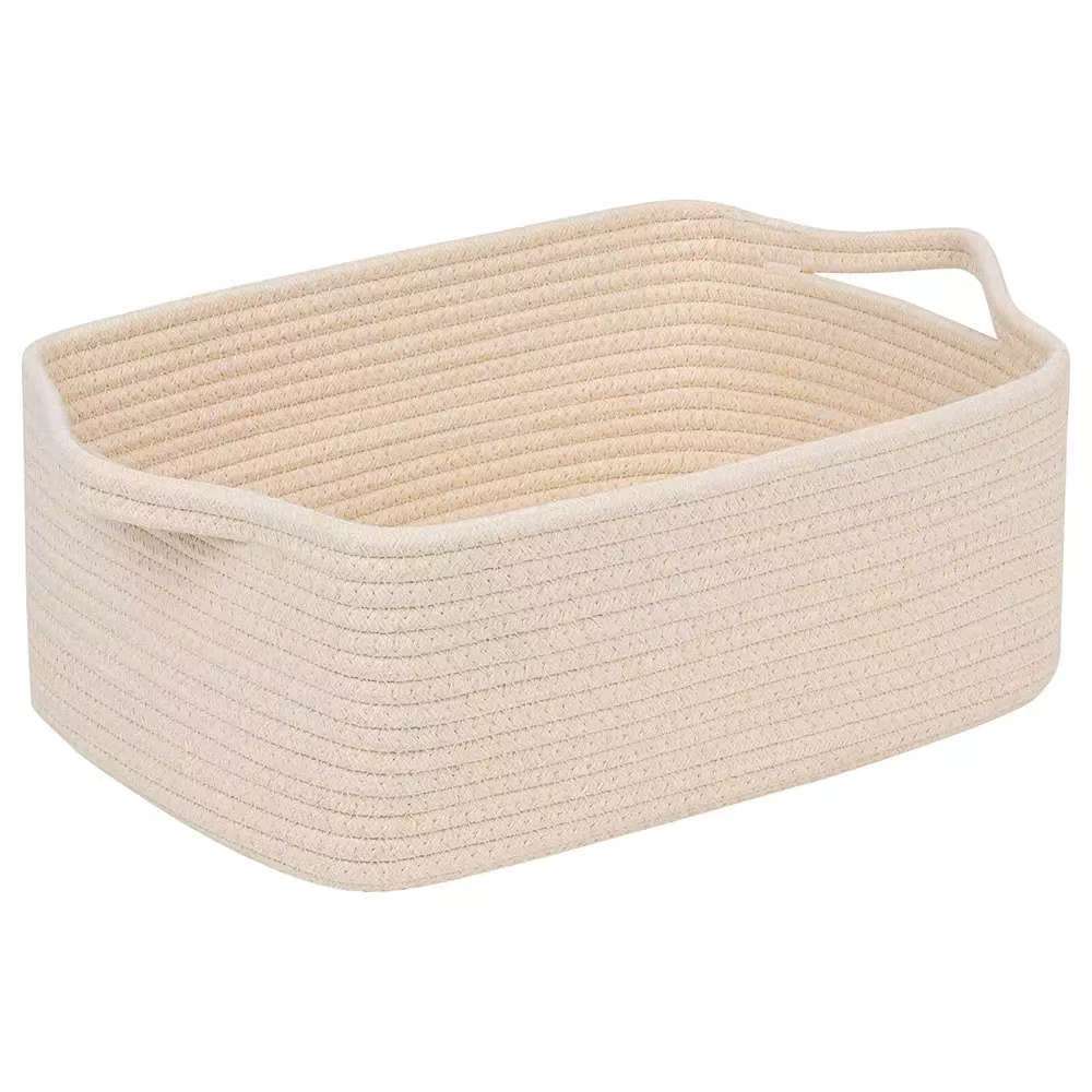 Storage Basket Cotton Textile Handwoven | High & Bury