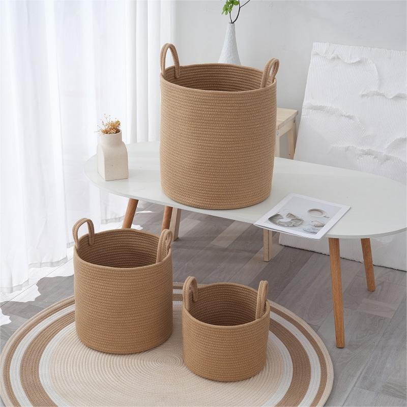 Storage Basket Cotton Textile | High & Bury
