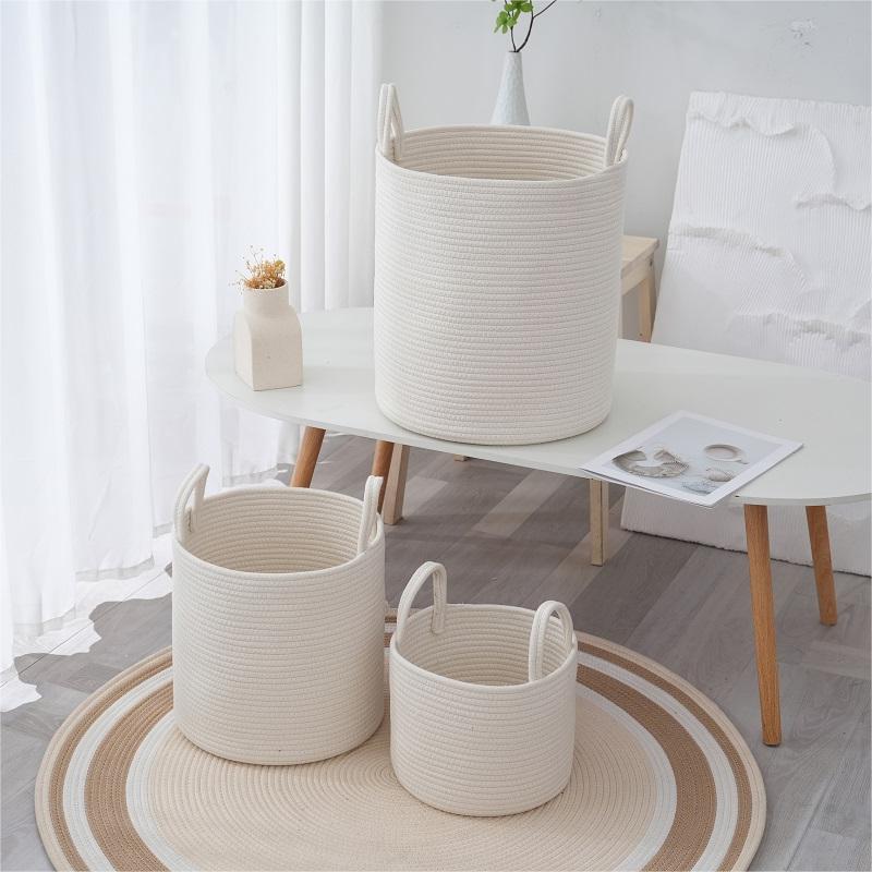 Storage Basket Cotton Textile | High & Bury