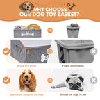 Storage Basket Gray Beige | High & Bury