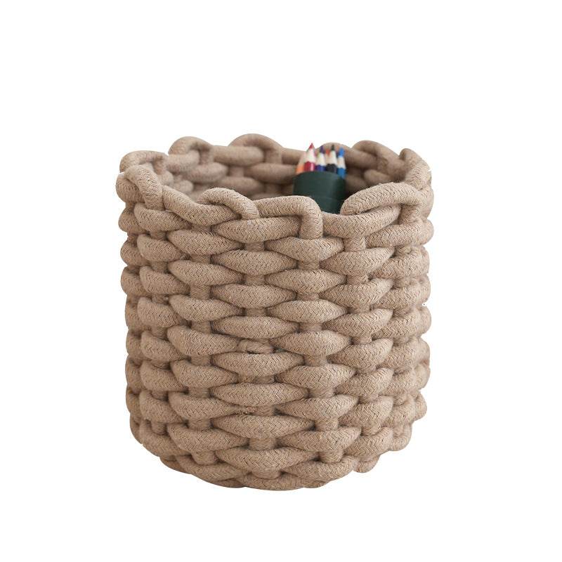 Storage Basket Gray Khaki | High & Bury