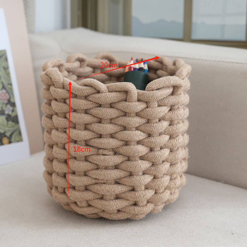 Storage Basket Gray Khaki | High & Bury