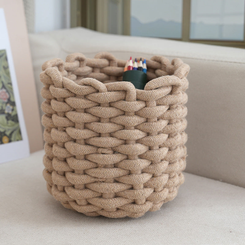 Storage Basket Gray Khaki | High & Bury