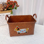 Storage Basket Gray Polka Dotted | High & Bury