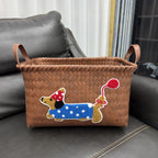 Storage Basket Gray Polka Dotted | High & Bury