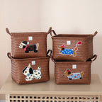 Storage Basket Gray Polka Dotted | High & Bury