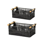 Storage Basket Gray White | High & Bury