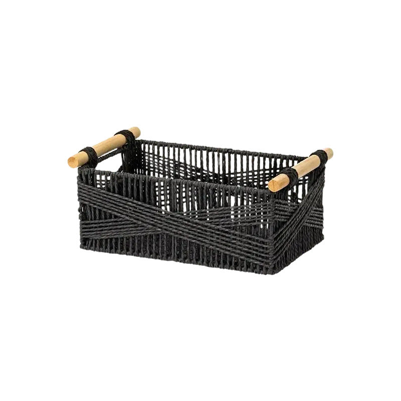 Storage Basket Gray White | High & Bury