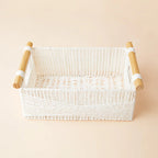 Storage Basket Gray White | High & Bury