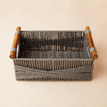 Storage Basket Gray White | High & Bury