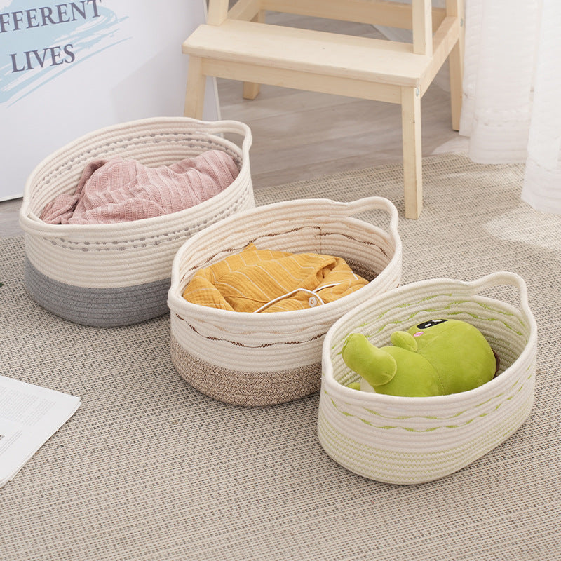 Storage Basket Jute Fiber Soft Textile | High & Bury