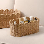 Storage Basket Khaki Green Beige | High & Bury